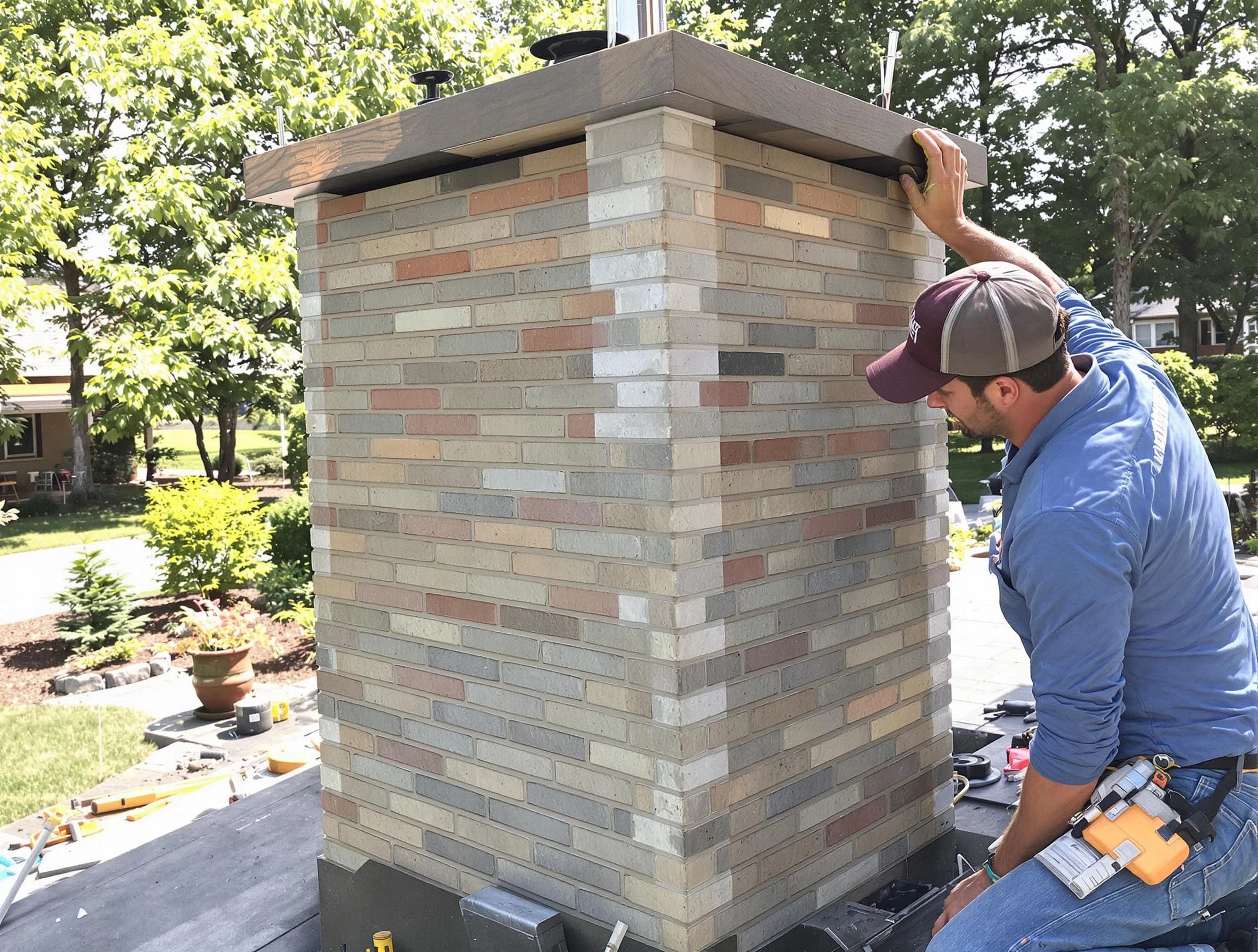 Hapeville Chimney Sweep completing a modern chimney remodel in Hapeville, GA