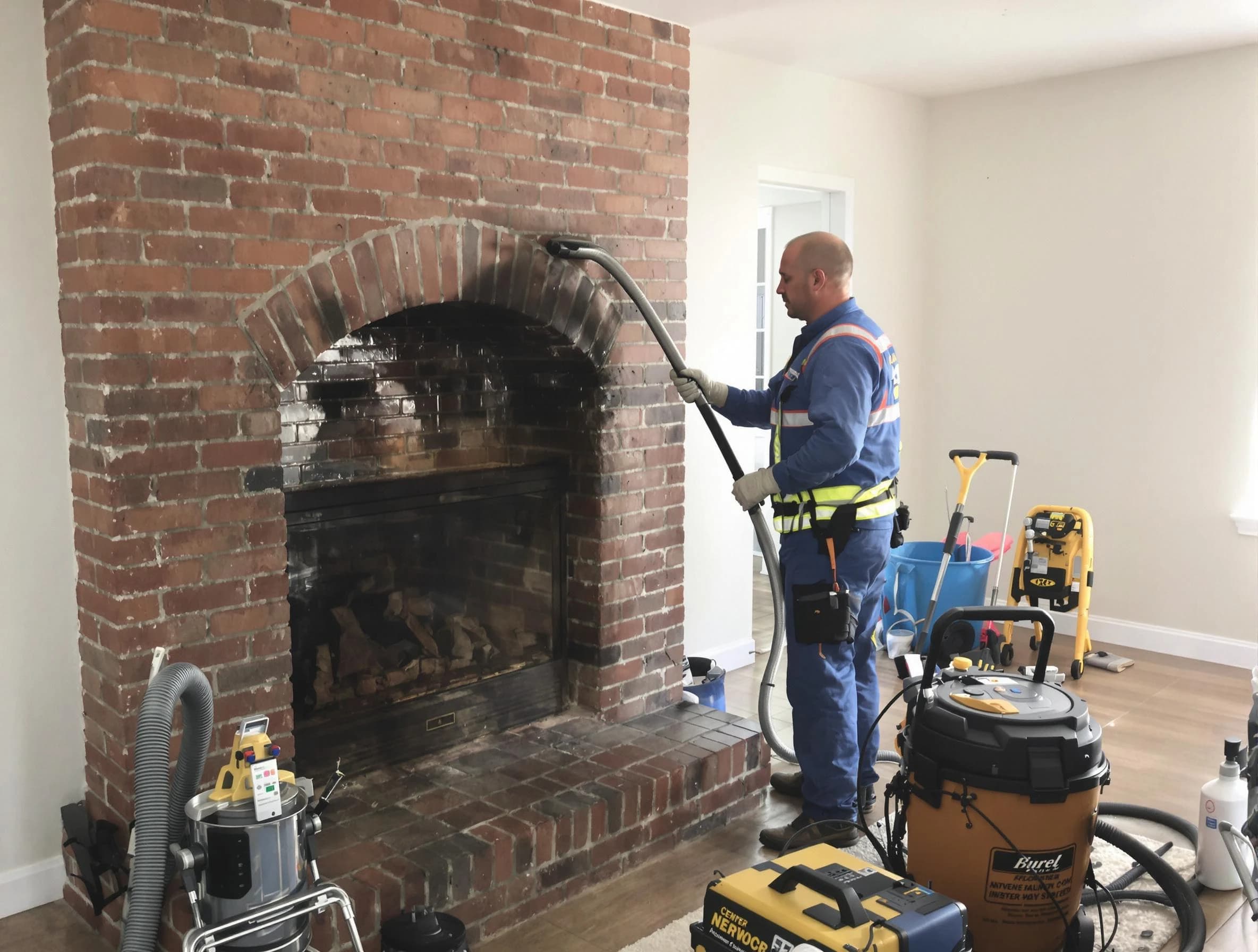 Hapeville Chimney Sweep expert performing detailed chimney sweep in Hapeville, GA
