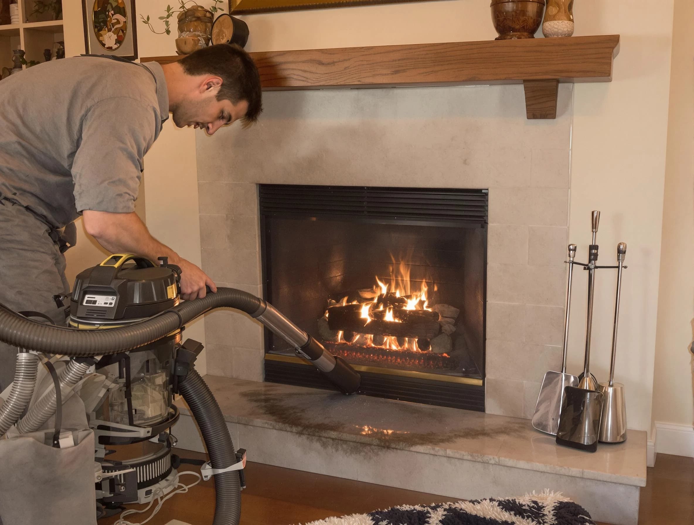 Routine fireplace upkeep by Hapeville Chimney Sweep in Hapeville, GA