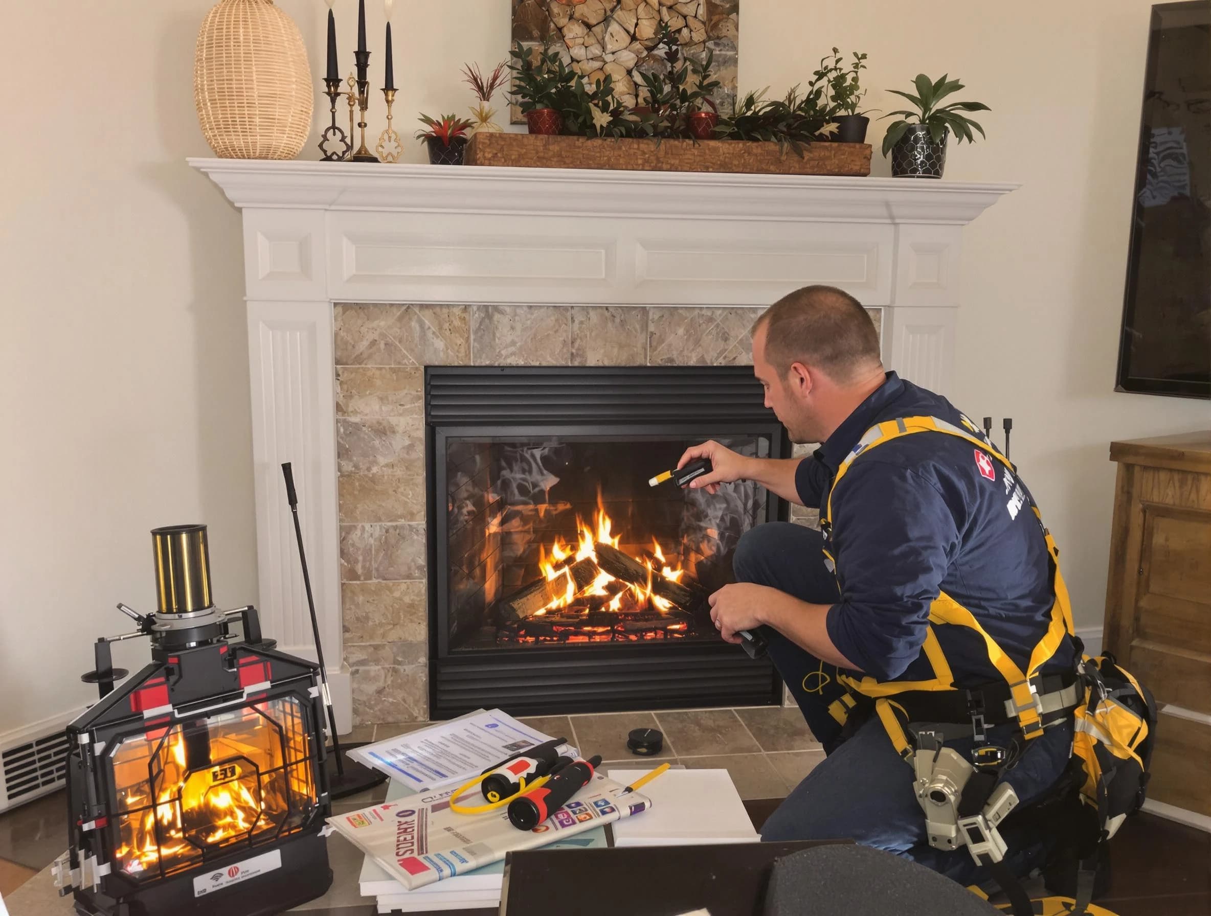 Safety-focused fireplace inspection by Hapeville Chimney Sweep in Hapeville, GA