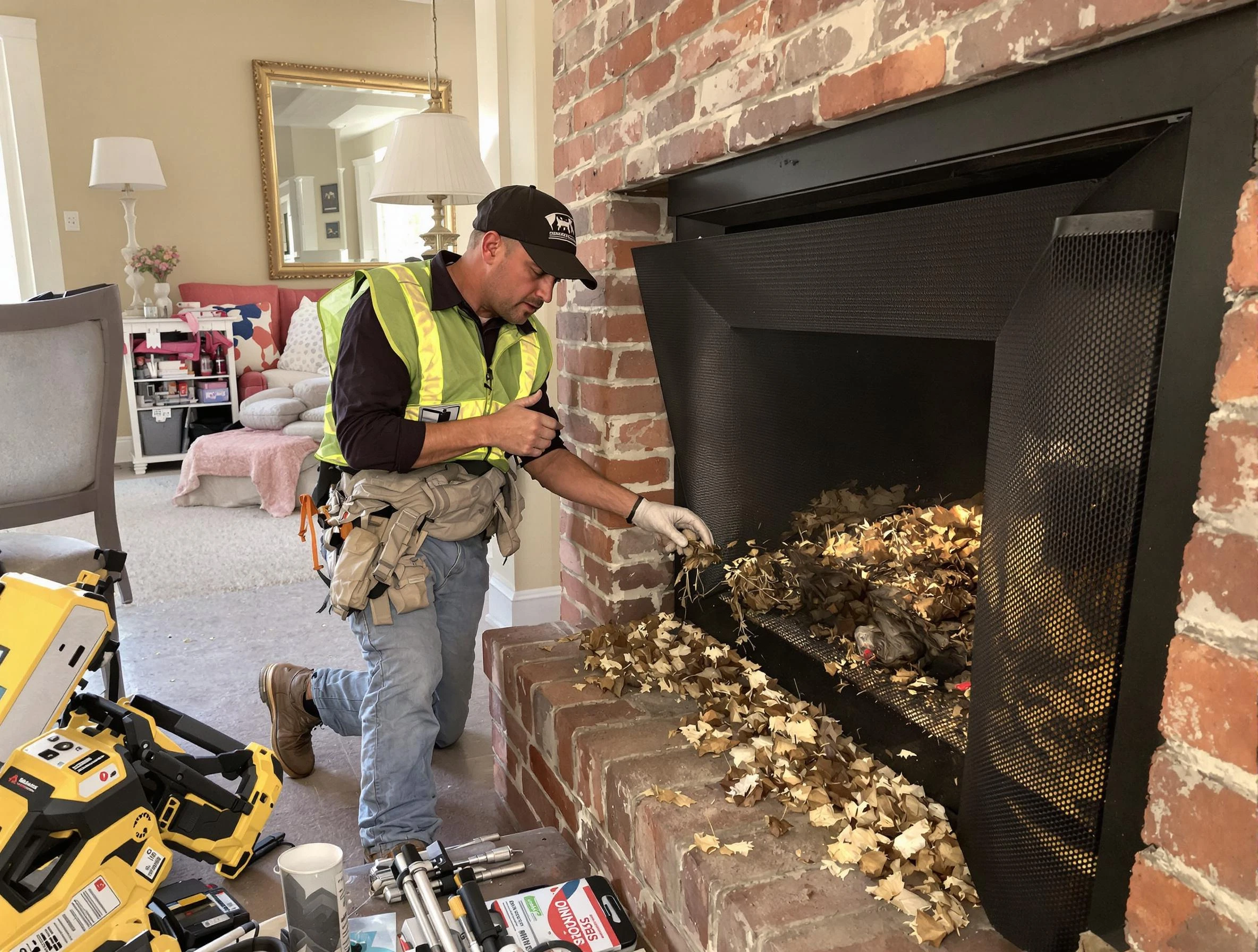 Safe screening installation by Hapeville Chimney Sweep in Hapeville, GA