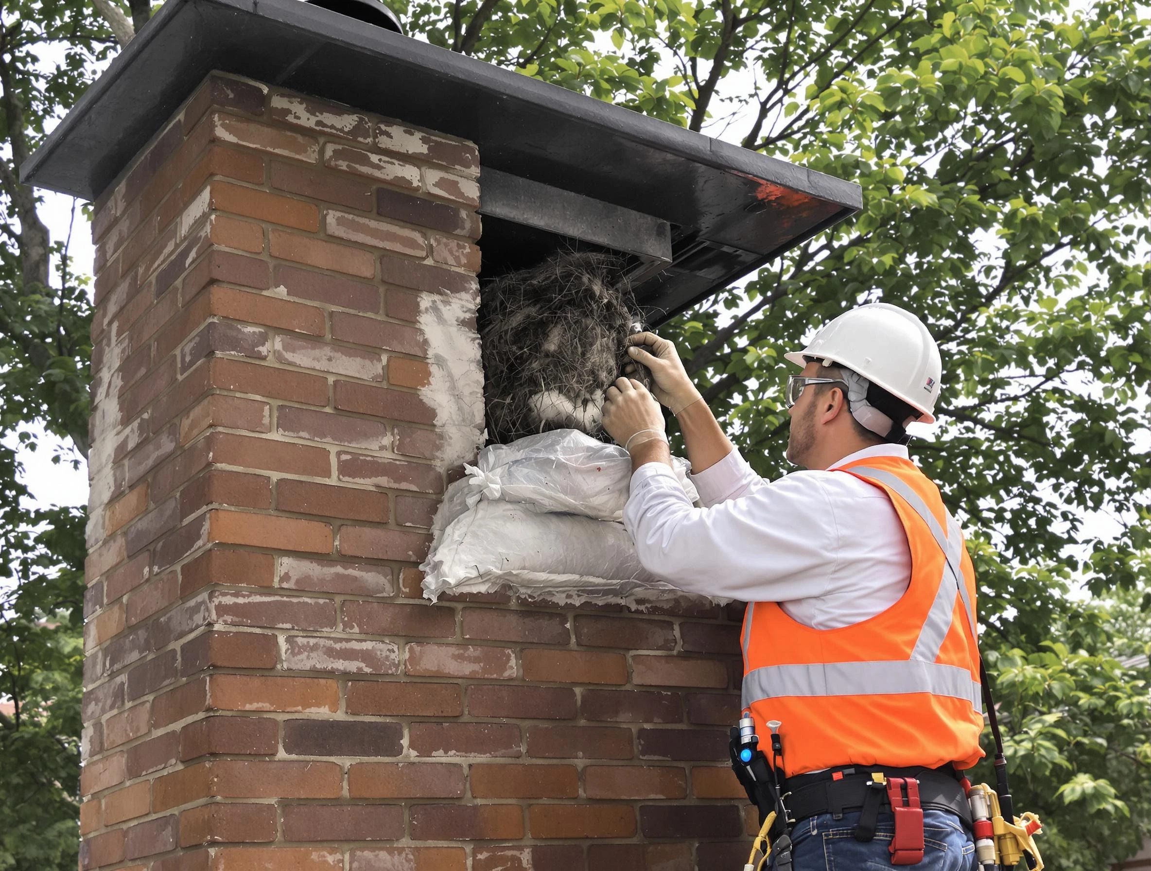 Humane removal of debris and animals by Hapeville Chimney Sweep in Hapeville, GA