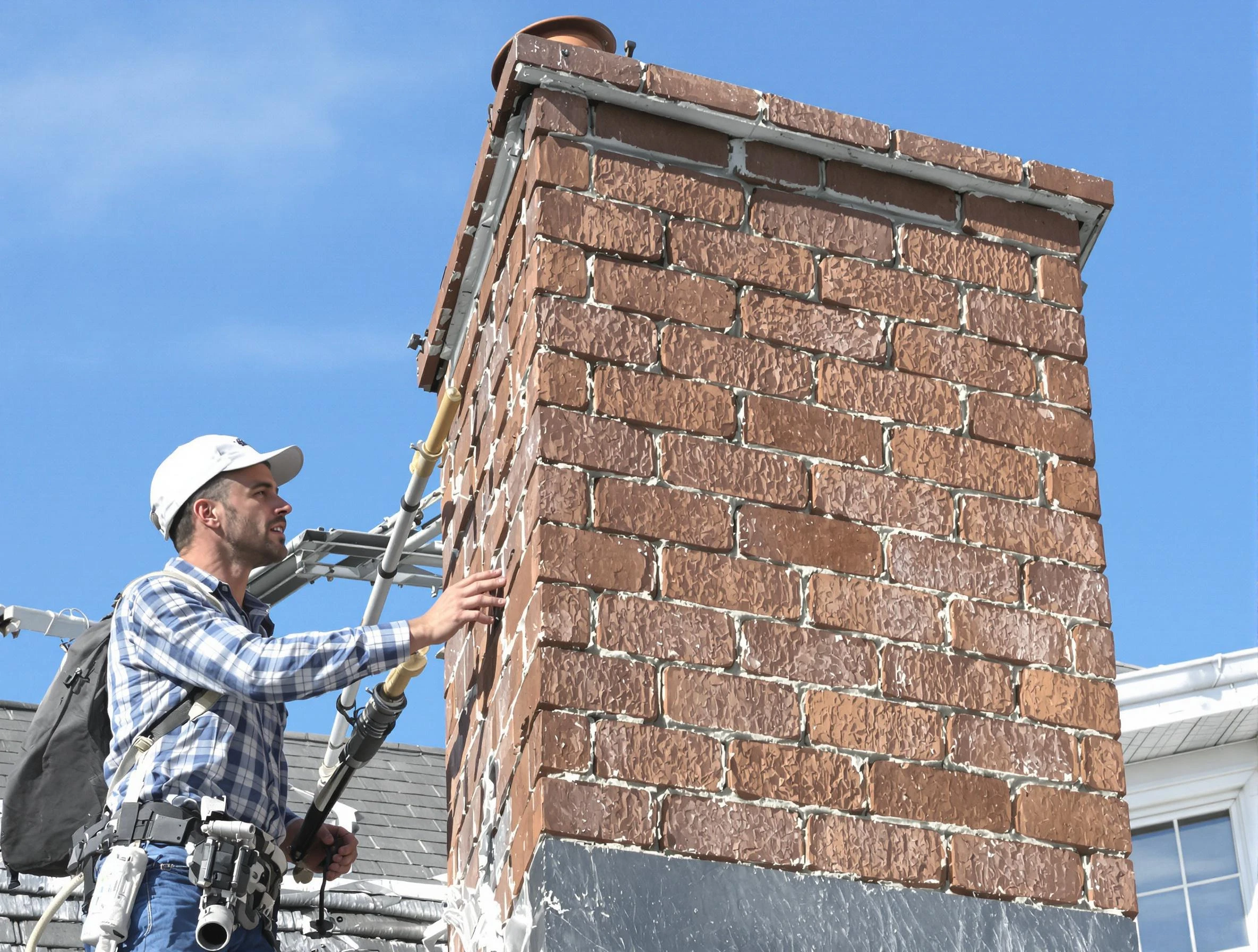 Brickwork for a chimney rebuild by Hapeville Chimney Sweep in Hapeville, GA