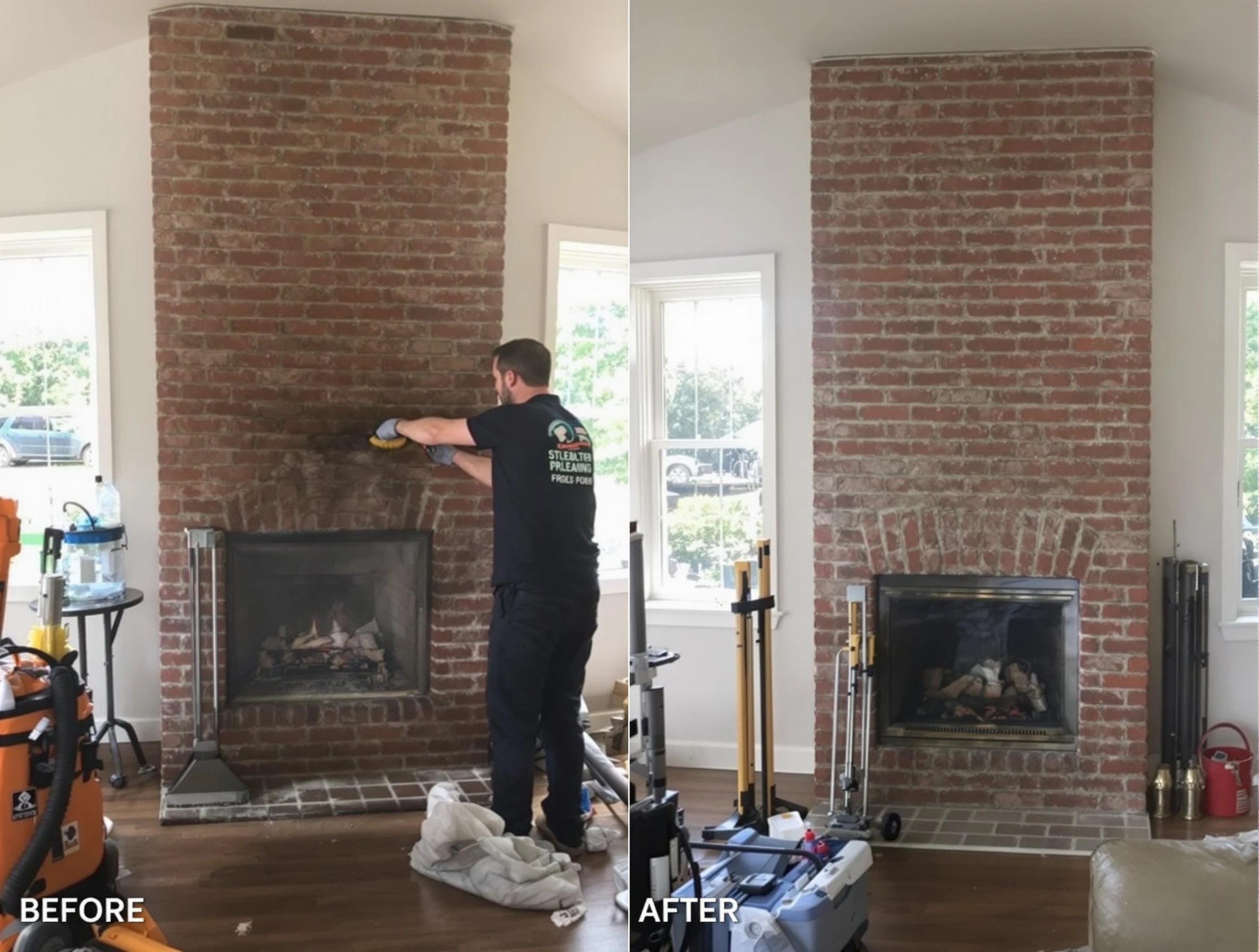 Finished chimney sweeping service by Hapeville Chimney Sweep in Hapeville, GA