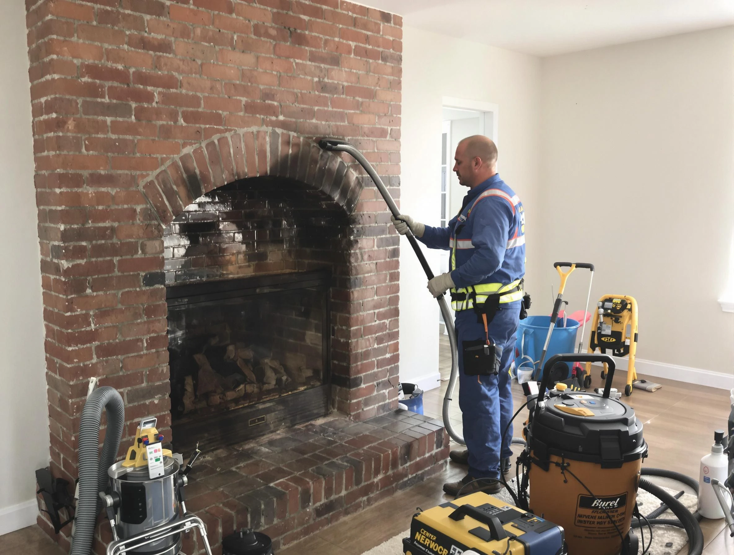 Hapeville Chimney Sweep expert performing detailed chimney sweep in Hapeville, GA