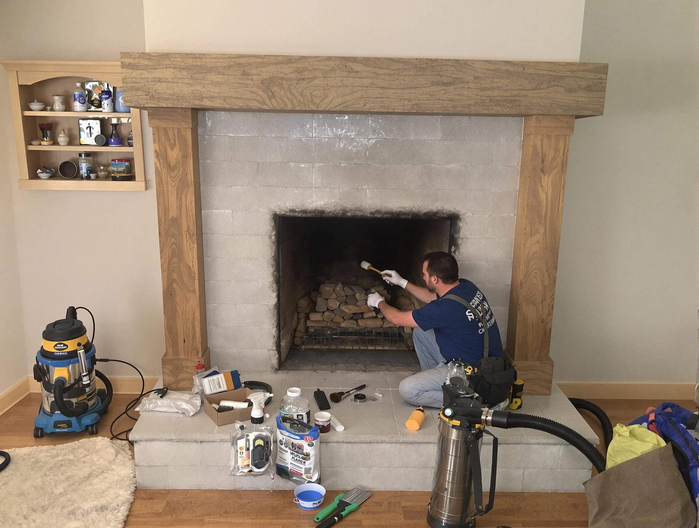 Detailed creosote removal process by Hapeville Chimney Sweep in Hapeville, GA